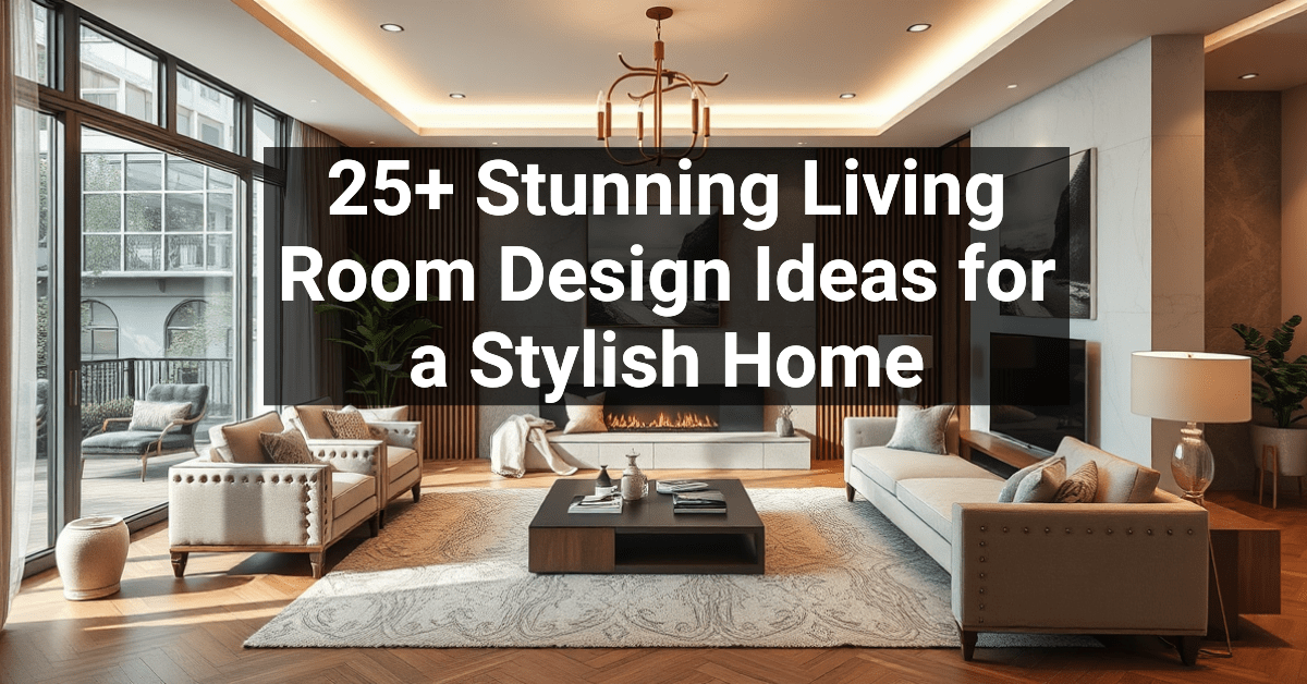 25+ Stunning Living Room Design Ideas for a Stylish Home