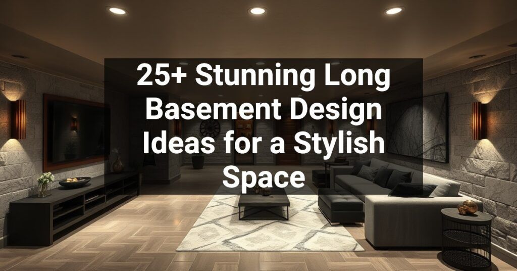 25+ Stunning Long Basement Design Ideas for a Stylish Space