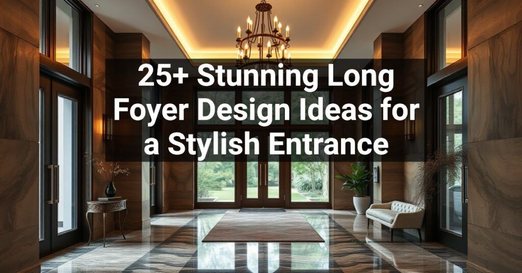 25+ Stunning Long Foyer Design Ideas for a Stylish Entrance