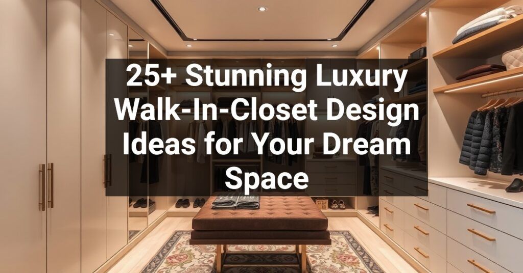 25+ Stunning Luxury Walk-In-Closet Design Ideas for Your Dream Space