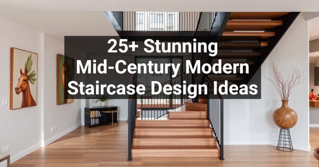 25+ Stunning Mid-Century Modern Staircase Design Ideas