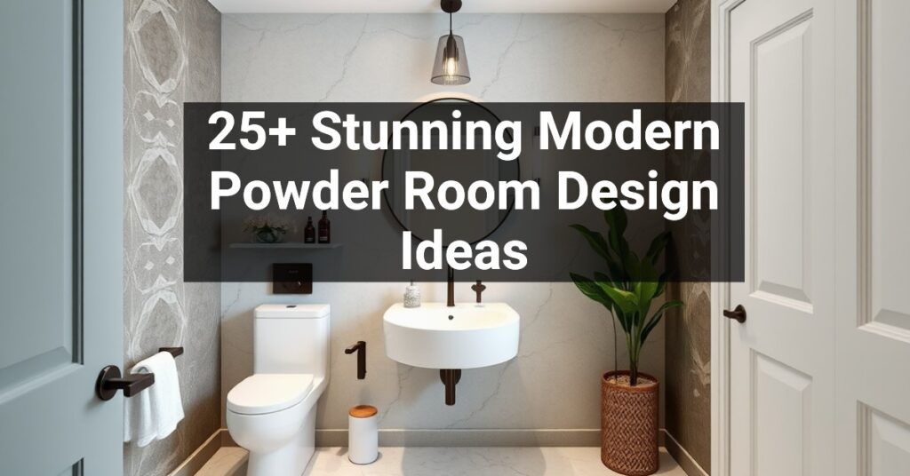 25+ Stunning Modern Powder Room Design Ideas