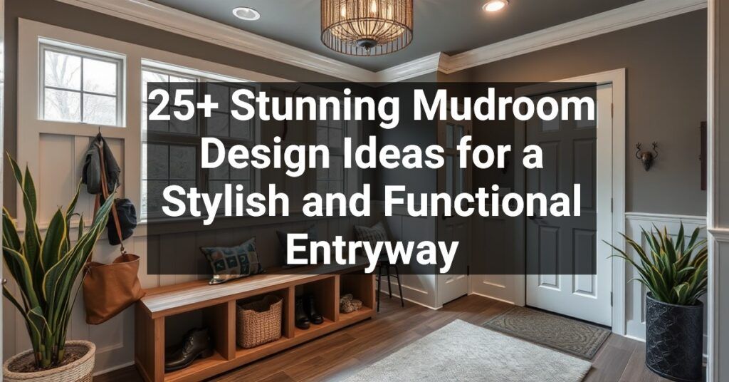 25+ Stunning Mudroom Design Ideas for a Stylish and Functional Entryway