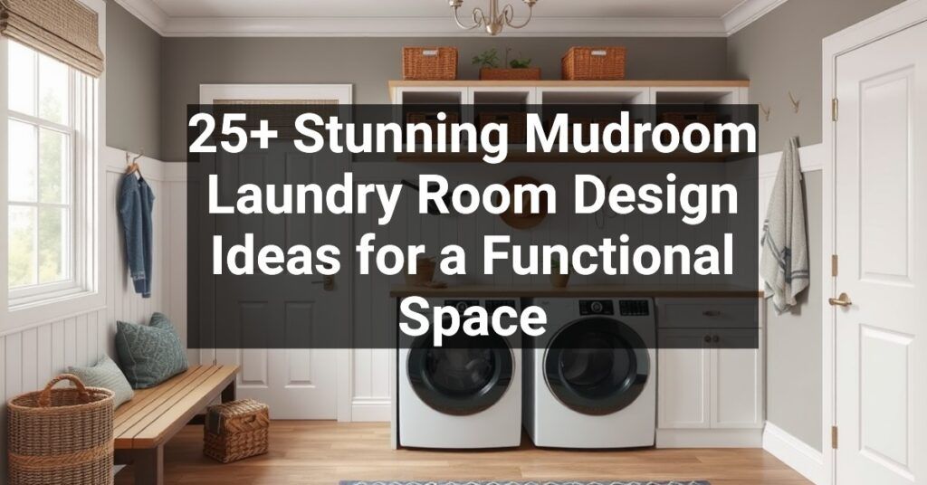 25+ Stunning Mudroom Laundry Room Design Ideas for a Functional Space