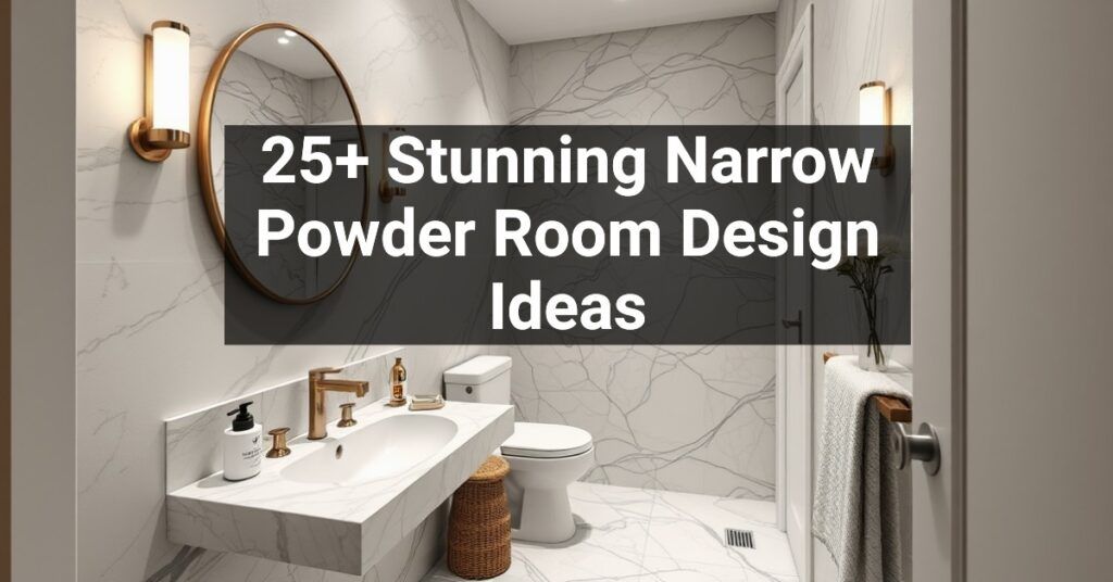 25+ Stunning Narrow Powder Room Design Ideas