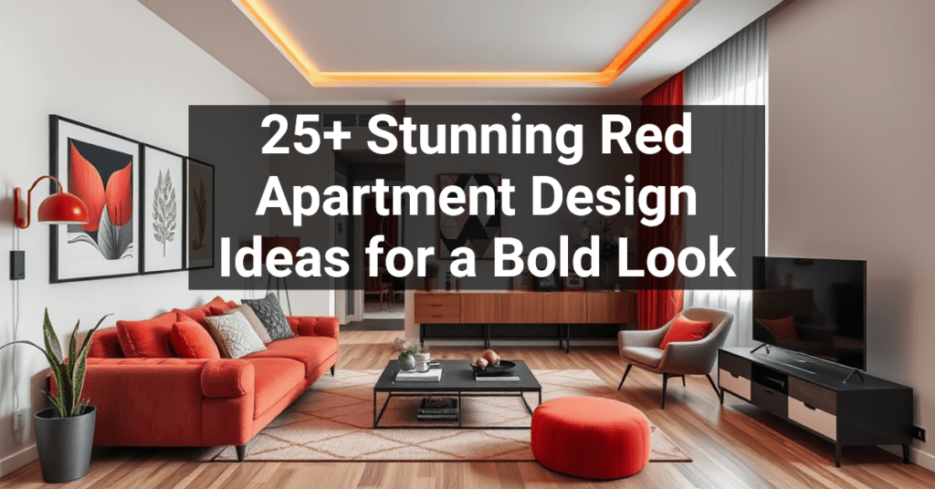 25+ Stunning Red Apartment Design Ideas for a Bold Look