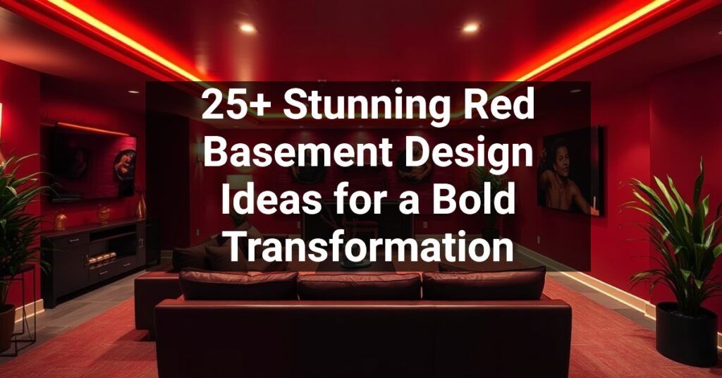 25+ Stunning Red Basement Design Ideas for a Bold Transformation