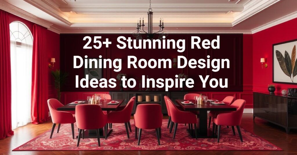 25+ Stunning Red Dining Room Design Ideas to Inspire You