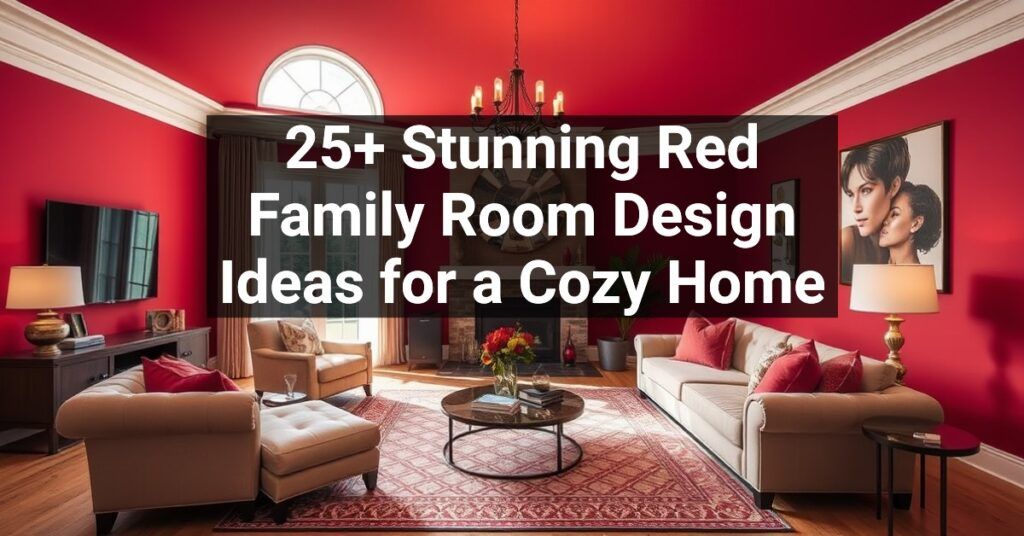 25+ Stunning Red Family Room Design Ideas for a Cozy Home