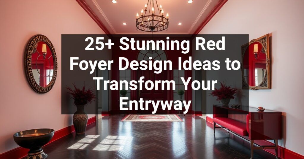 25+ Stunning Red Foyer Design Ideas to Transform Your Entryway