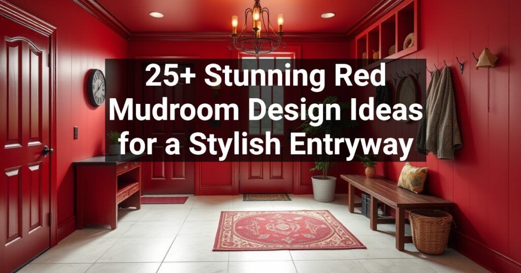 25+ Stunning Red Mudroom Design Ideas for a Stylish Entryway