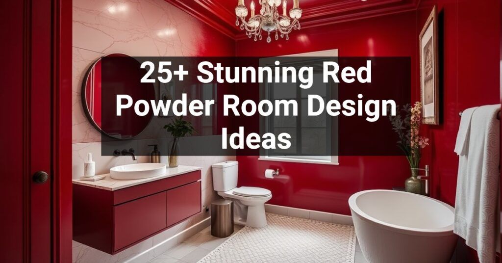 25+ Stunning Red Powder Room Design Ideas