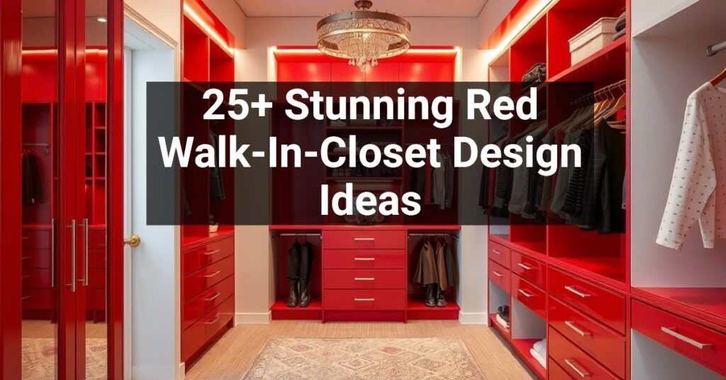 25+ Stunning Red Walk-In-Closet Design Ideas