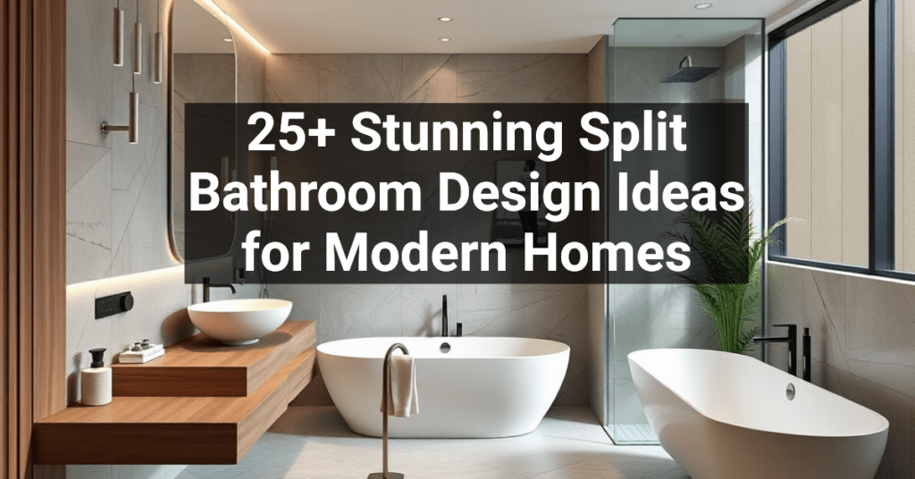 25+ Stunning Split Bathroom Design Ideas for Modern Homes