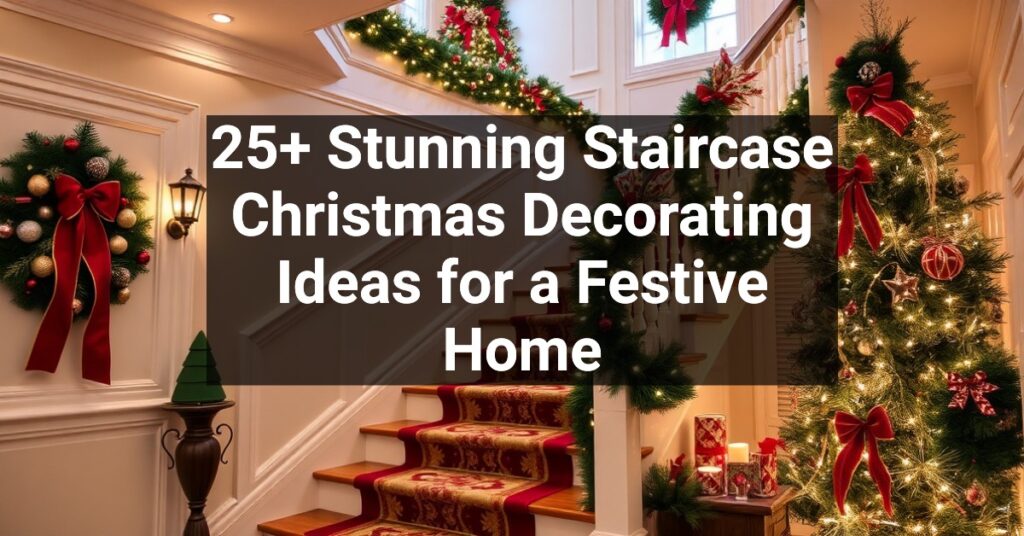 25+ Stunning Staircase Christmas Decorating Ideas for a Festive Home