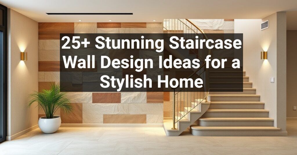 25+ Stunning Staircase Wall Design Ideas for a Stylish Home