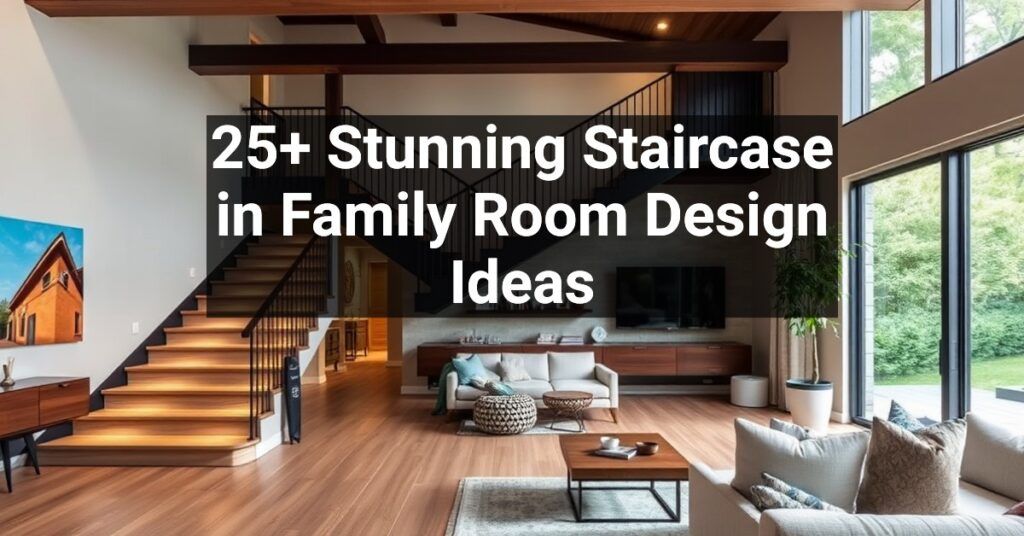 25+ Stunning Staircase in Family Room Design Ideas