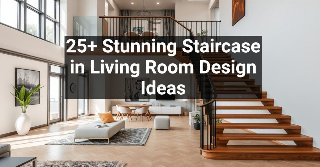 25+ Stunning Staircase in Living Room Design Ideas