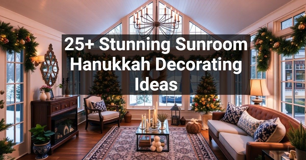 25+ Stunning Sunroom Hanukkah Decorating Ideas