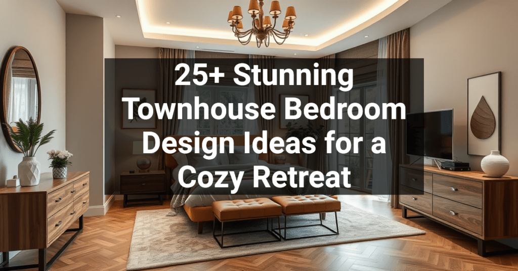 25+ Stunning Townhouse Bedroom Design Ideas for a Cozy Retreat