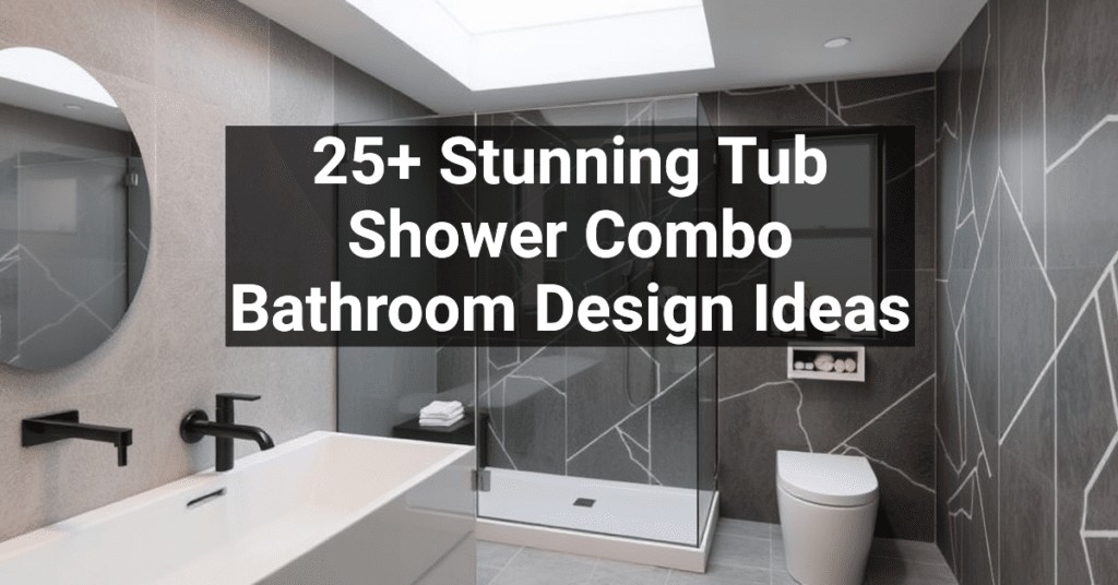 25+ Stunning Tub Shower Combo Bathroom Design Ideas