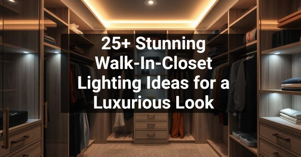 25+ Stunning Walk-In-Closet Lighting Ideas for a Luxurious Look