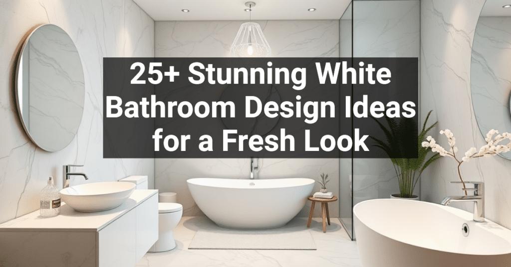 25+ Stunning White Bathroom Design Ideas for a Fresh Look