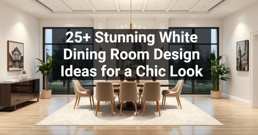 25+ Stunning White Dining Room Design Ideas for a Chic Look