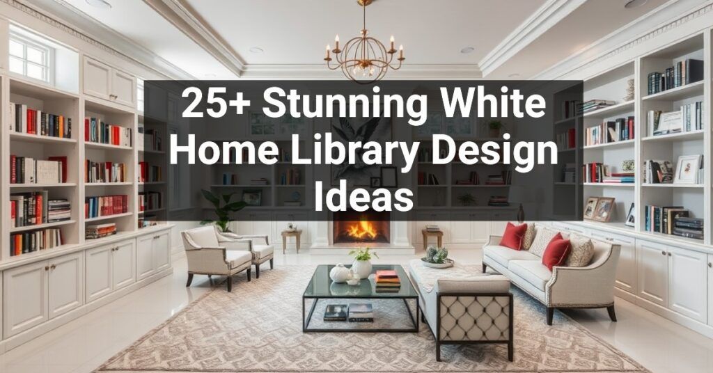 25+ Stunning White Home Library Design Ideas