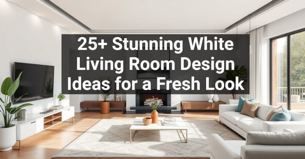 25+ Stunning White Living Room Design Ideas for a Fresh Look