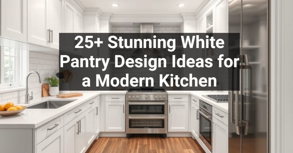 25+ Stunning White Pantry Design Ideas for a Modern Kitchen