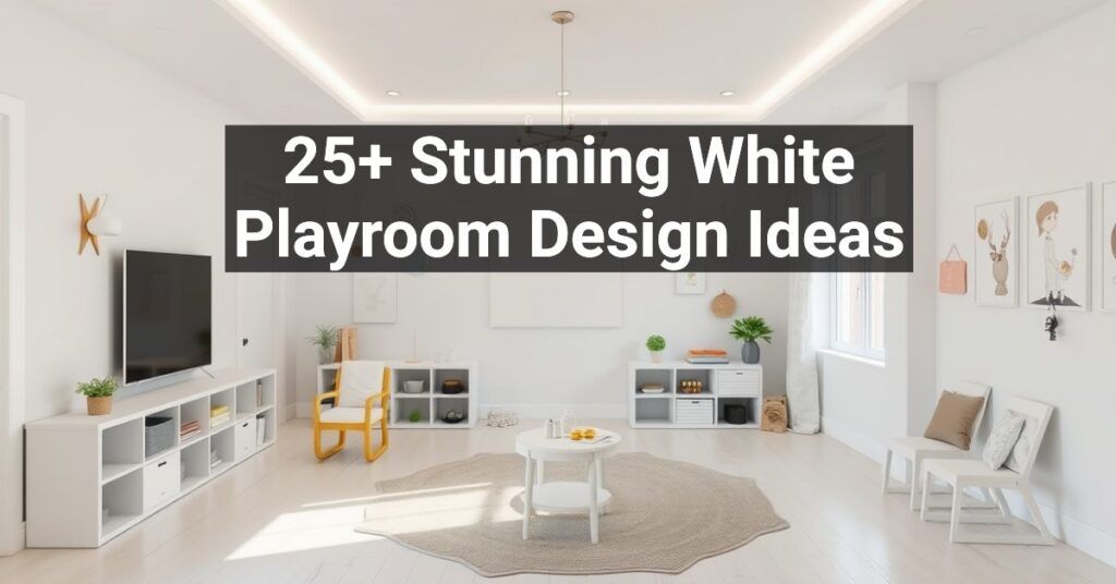 25+ Stunning White Playroom Design Ideas