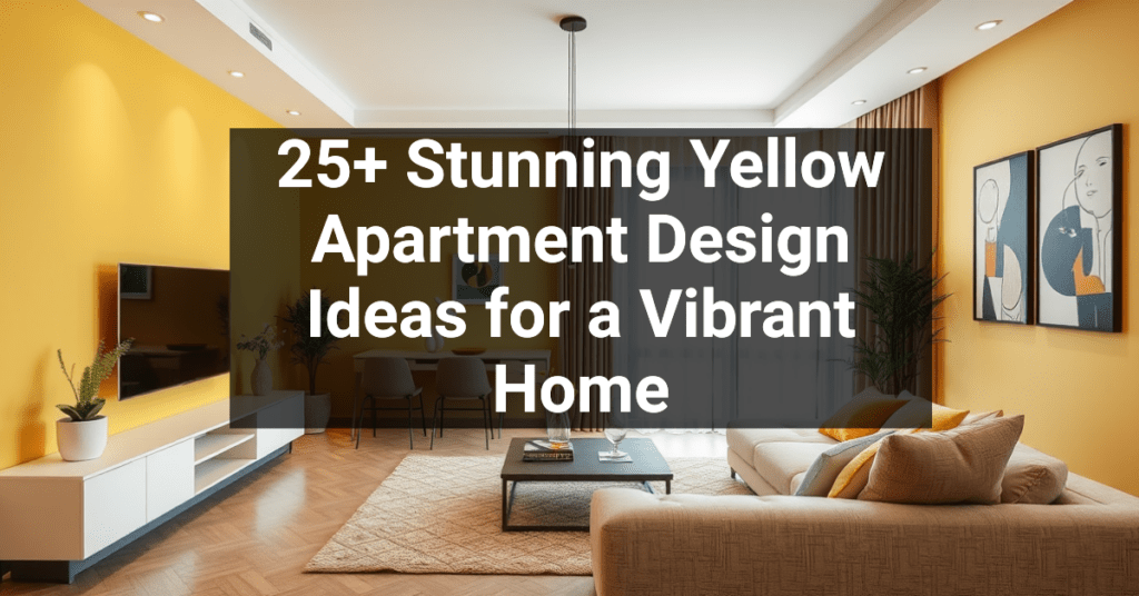 25+ Stunning Yellow Apartment Design Ideas for a Vibrant Home