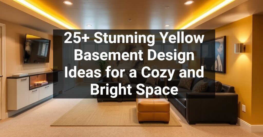 25+ Stunning Yellow Basement Design Ideas for a Cozy and Bright Space