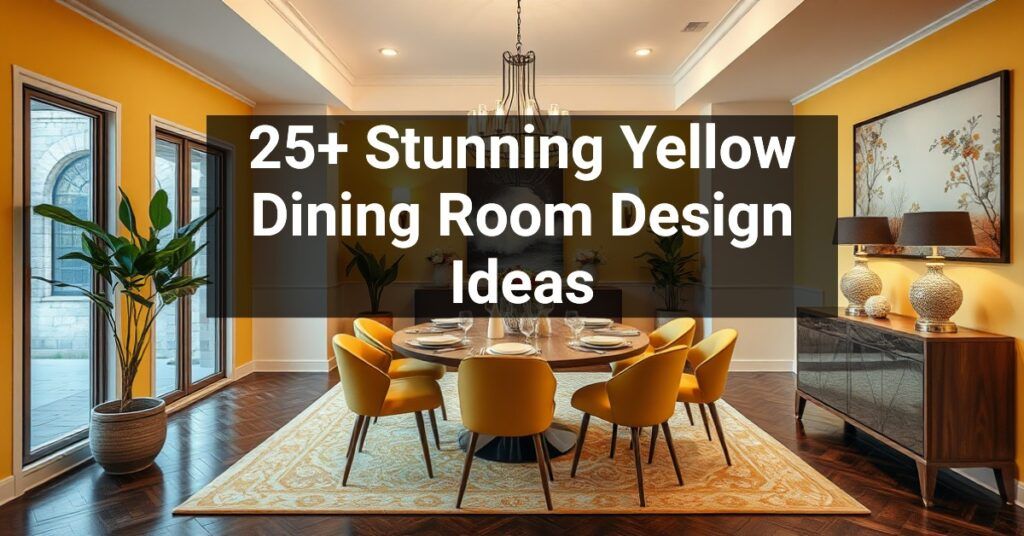 25+ Stunning Yellow Dining Room Design Ideas