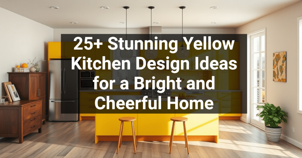 25+ Stunning Yellow Kitchen Design Ideas for a Bright and Cheerful Home