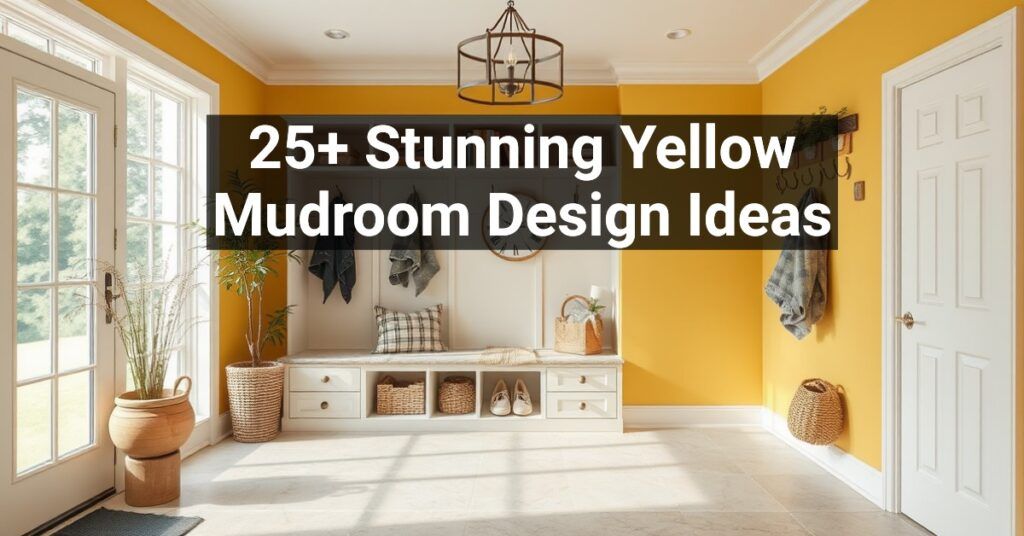 25+ Stunning Yellow Mudroom Design Ideas