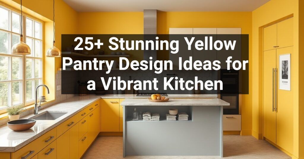 25+ Stunning Yellow Pantry Design Ideas for a Vibrant Kitchen