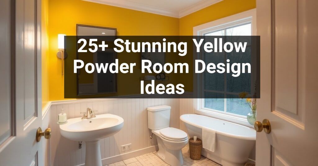 25+ Stunning Yellow Powder Room Design Ideas