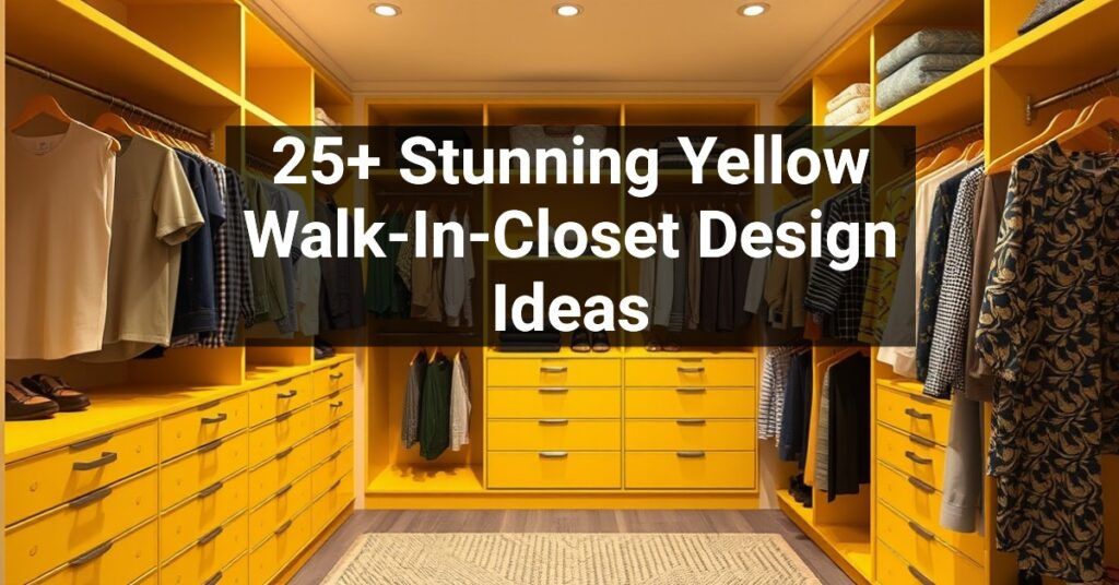 25+ Stunning Yellow Walk-In-Closet Design Ideas