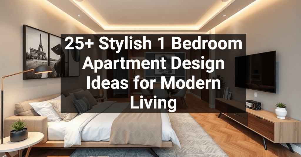 25+ Stylish 1 Bedroom Apartment Design Ideas for Modern Living