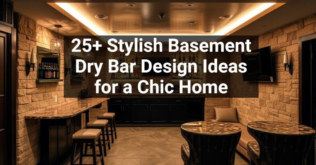 25+ Stylish Basement Dry Bar Design Ideas for a Chic Home