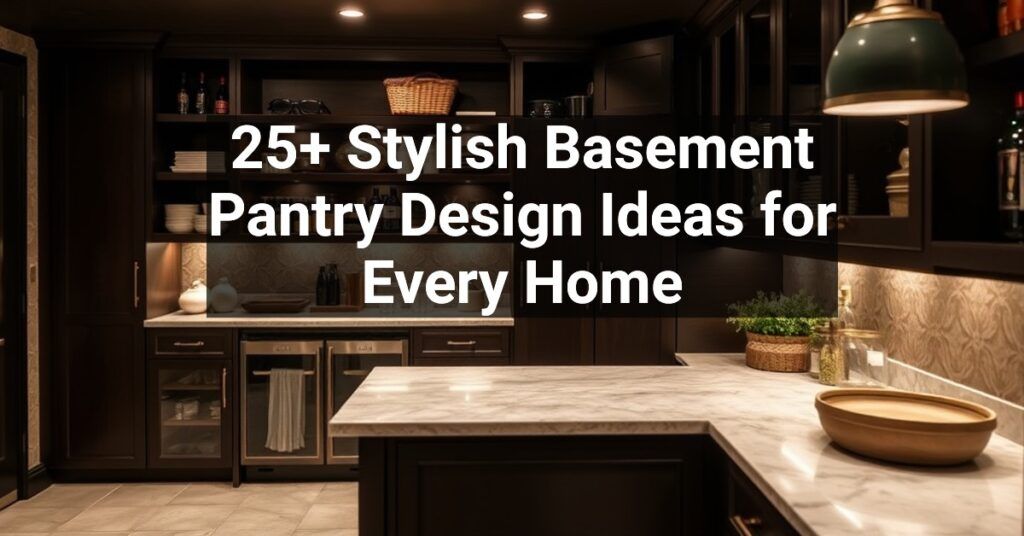 25+ Stylish Basement Pantry Design Ideas for Every Home