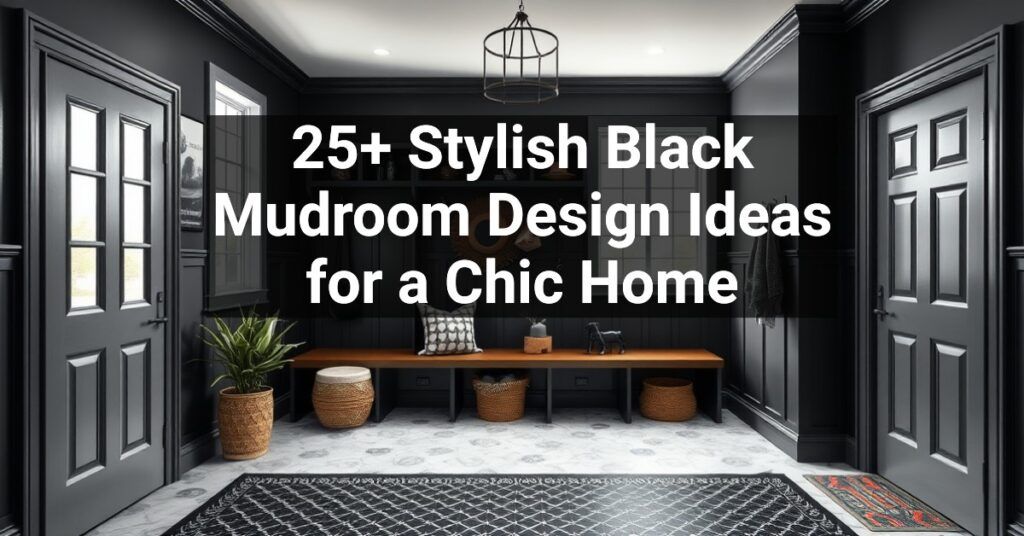 25+ Stylish Black Mudroom Design Ideas for a Chic Home