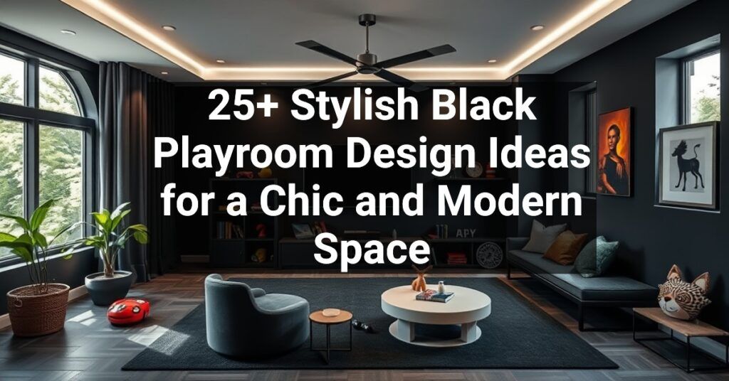 25+ Stylish Black Playroom Design Ideas for a Chic and Modern Space