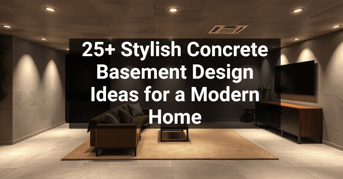 25+ Stylish Concrete Basement Design Ideas for a Modern Home