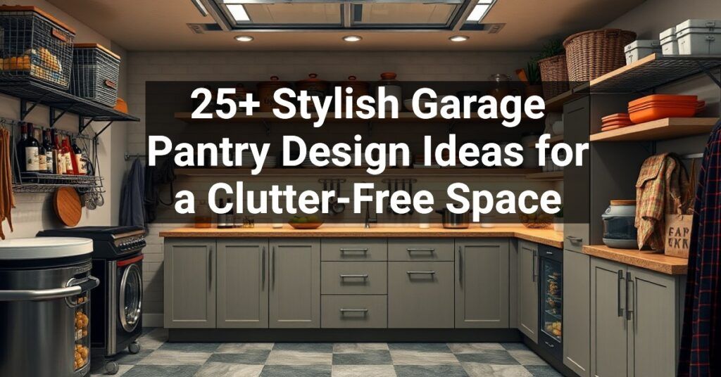 25+ Stylish Garage Pantry Design Ideas for a Clutter-Free Space