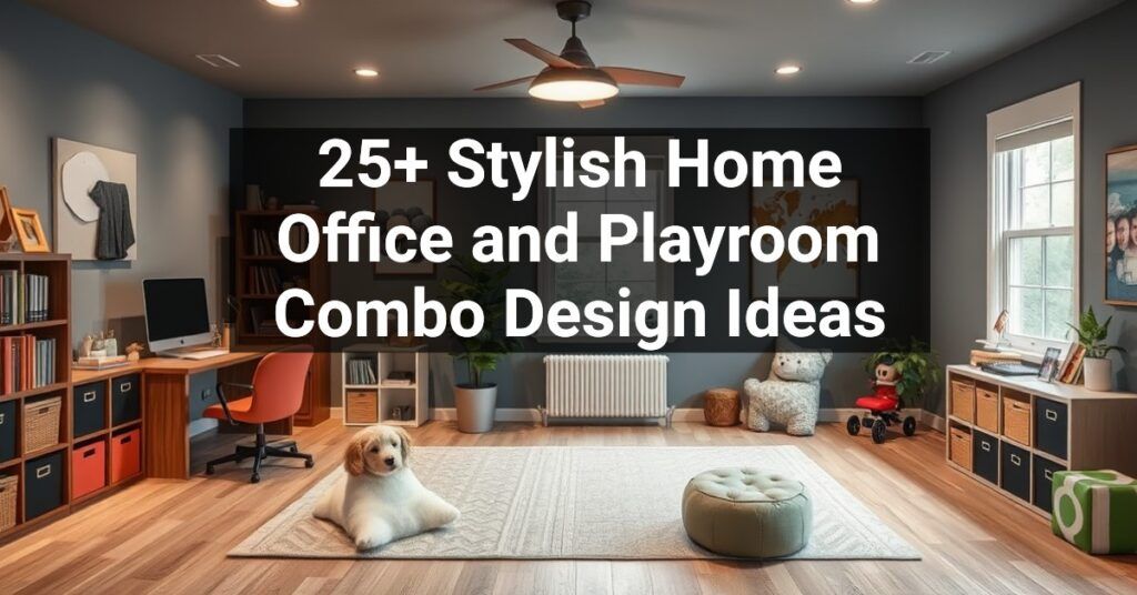 25+ Stylish Home Office and Playroom Combo Design Ideas