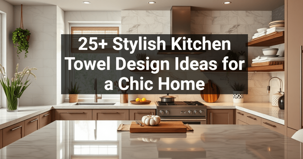 25+ Stylish Kitchen Towel Design Ideas for a Chic Home