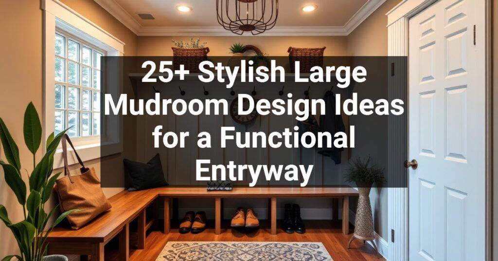 25+ Stylish Large Mudroom Design Ideas for a Functional Entryway